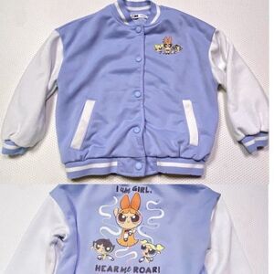 Cartoon Network Powerpuff Girls Varsity Style Jacket Hear Me Roar Girls 6 Years